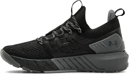 Vista 2 de Under Armour Zapato de entrenamiento Project Rock 3 para mujer, NegroGris Pitch - 001