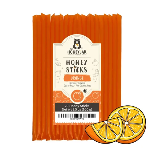 Vista 25 de The Honey Jar Palitos de miel con sabor a mora, pajitas de miel pura para el té, café o un placer saludable, una cucharadita de miel saborizada por
