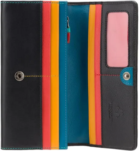 Vista 2 de Visconti CHL72 - Cartera de cuero con bloqueo RFID seguro para mujer, Negro -, Cartera Rfid