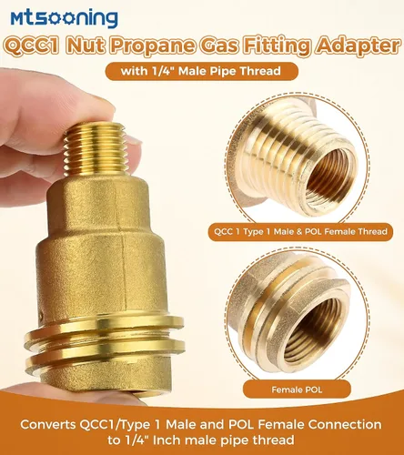 Vista 5 de Kit de adaptador de montaje de gas propano de tuerca QCC1, adaptador