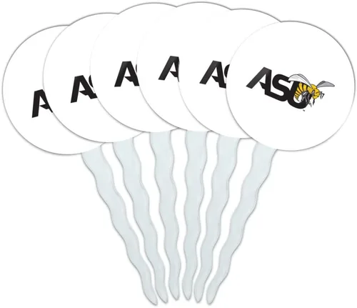 Vista 8 de Abilene Christian - Juego de 6 palillos para cupcakes con logotipo secundario