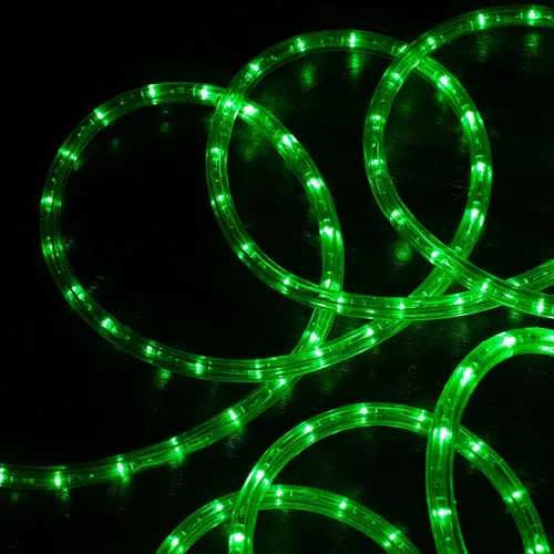 Vista 9 de Cuerda de luz LED verde de 60 pies con 648 luces LED con 8 modos de 1/2 pulgada de grosor, controlador conectable al aire libre, permanente