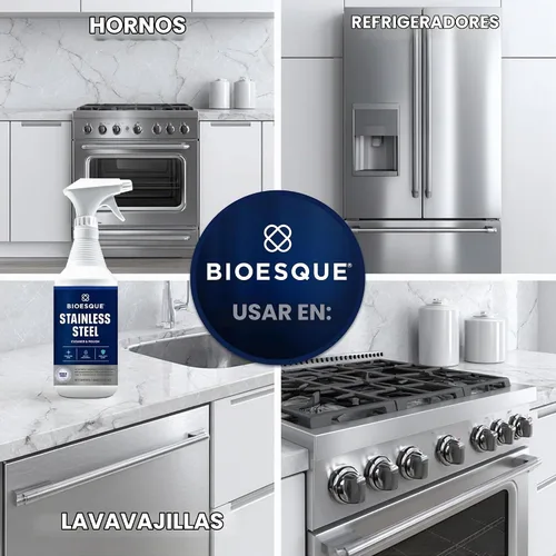 Vista 7 de Bioesque Limpiador y esmalte de acero inoxidable, resistente, no abrasivo, 32 onzas líquidas (paquete de 1)