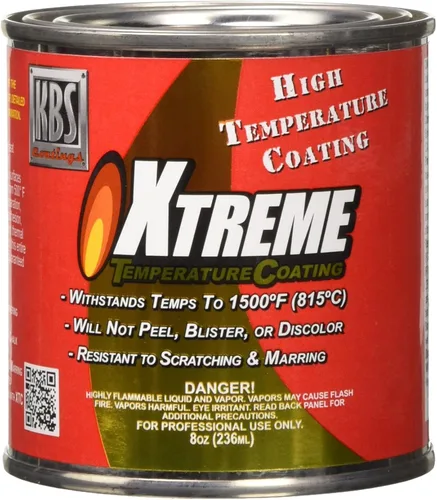Vista 16 de KBS Coatings - Recubrimiento de temperatura Xtreme, color negro azabache , Acero inoxidable