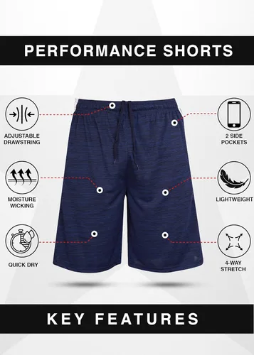 Vista 2 de Reset Pantalones cortos de gimnasio para hombre, pantalones cortos deportivos para hombre con bolsillos, pantalones cortos de entrenamiento Dri-Fit