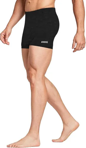 Vista 3 de BROKIG Traje de baño SSS SSS Endurance, traje de baño de regazo de equipo, pantalones cortos de natación para entrenamiento de carreras de playa
