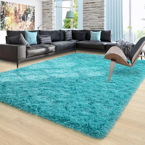 Vista 21 de Ompaa Alfombra Esponjosa, Alfombras de Área Súper Suaves y Peludas para Dormitorio y Sala de Estar - 6' x 9' Alfombra Grande de Felpa Peluda Shag