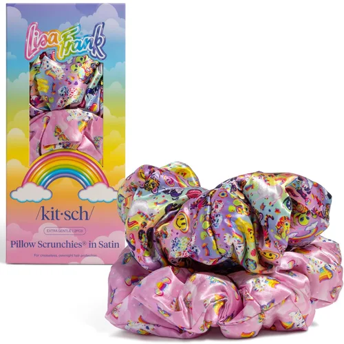 Vista 24 de Kitsch - Coleteros de satén para mujer, bandas para el cabello sin daños, cameo, 5 piezas Wake Up Frizz-Free, No Crease Hair Ties, Softer Than