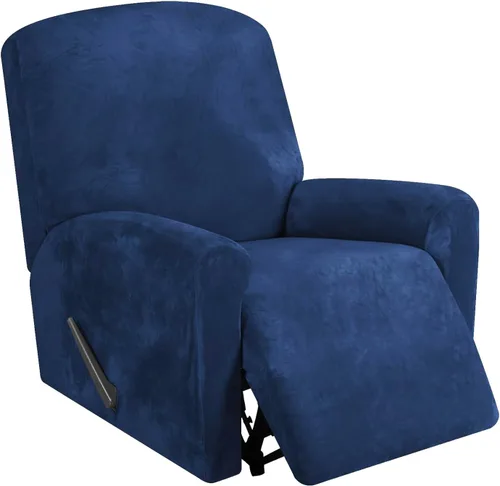 Vista 9 de FestiCorp Fundas para sillas reclinables, fundas para sillas reclinables de terciopelo real, 4 piezas, para niños pequeños, fundas elásticas