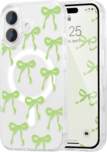 Vista 44 de UEEBAI - Funda magnética para iPhone 11, diseño de lazo, compatible con MagSafe, funda transparente delgada inalámbrica, antiamarilleo, a prueba
