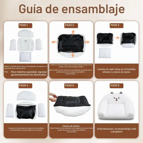 Vista 4 de Cama para perros para interiores, sofá de 24 pulgadas para perros pequeños