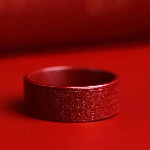 Vista 7 de HETICA Anillo de cinabrio Feng Shui, que atrae riqueza Feng Shui Cinnabrio Anillo para hombres y mujeres, que trae buena suerte FengShui anillo