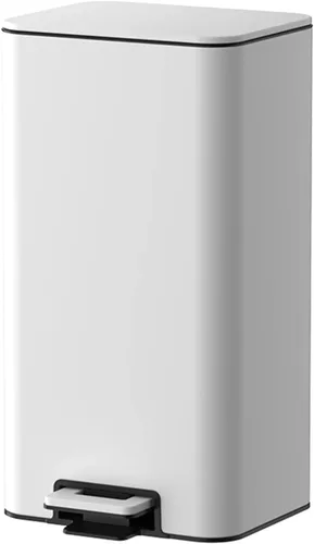 Vista 6 de Smart Trash Can 8L/12L/15L Household Stainless Steel Trash Can Living Room Bedroom Office Waste Paper Basket with Cover Bathroom Trash Can,Black-8l