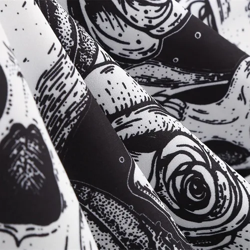 Vista 6 de Vestido de Halloween para mujer 2022, casual, estampado con cuello en V, con cremallera, manga larga, con panel de columpio