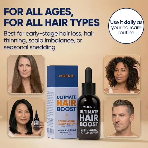 Vista 6 de Moerie Suero para el Crecimiento del Cabello Ultimate para el Crecimiento Natural del Cabello y Engrosamiento - Tratamiento Anti Adelgazamiento