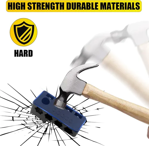 Vista 3 de Portabrocas Magnéticos Hexagonales de 1/4 de Pulgada Compatibles con Destornilladores de Impacto Inalámbricos Dewalt Wrox, Potente Organizador