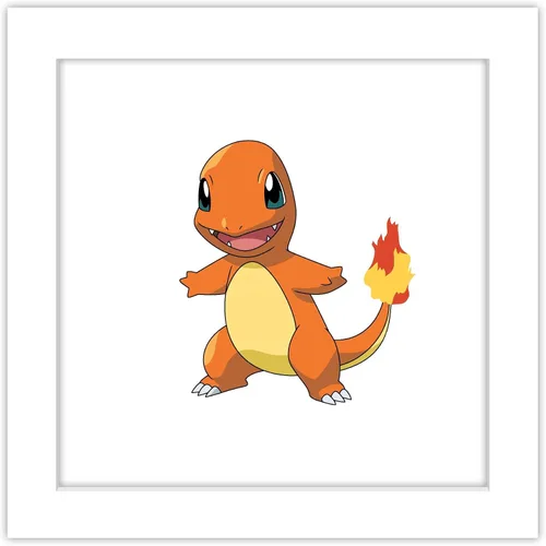 Vista 11 de Trends International Gallery Pops Pokemon - Arte de pared Charmander, versión enmarcada negra, 12 x 12 pulgadas