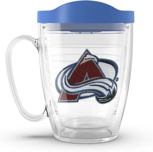 Vista 13 de Taza aislada Tervis de doble pared fabricada en Estados Unidos con logotipo principal de NHL Buffalo Sabres, mantiene las bebidas frías y calientes