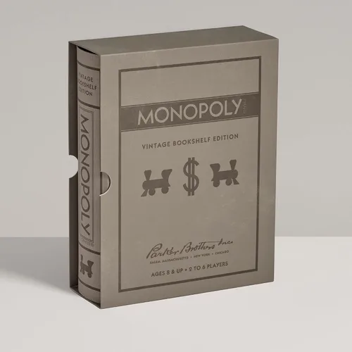 Vista 3 de Juego de mesa monopolio edición vintage de Libro de lino (versión E.U.)