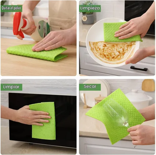 Vista 5 de Homaxy - Paños de cocina suecos para cocina, paquete de 10, surtido