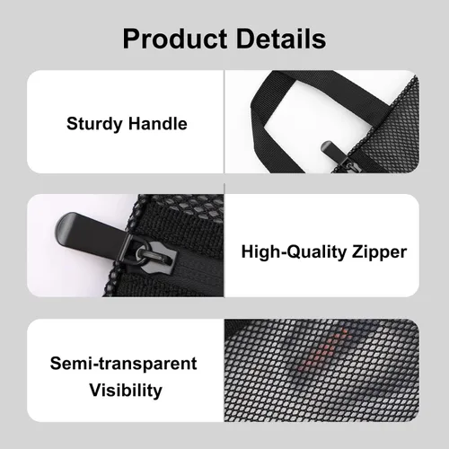 Vista 5 de Fixwal Bolsas de zapatos para viajes, Negro
