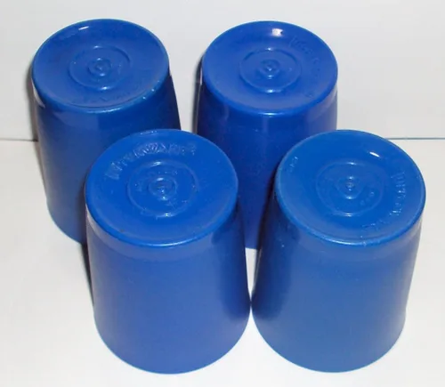 Vista 3 de Tupperware - Juego de 3 vasos de jugo con fondo con peso azul de 6 onzas