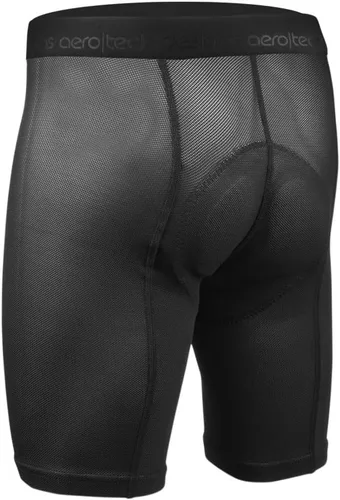 Vista 2 de AERO TECH DESIGNS Pantalones cortos Elite Liner para hombre Ropa interior acolchada de gel de larga distancia Fabricado en Estados Unidos