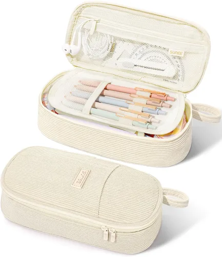 Vista 23 de Estuche Lindo para Lápices SUNEE, Funda Estética para Bolígrafos, Bolsa Grande para Lápices de Color con Cremallera, Almacenamiento y Organizador