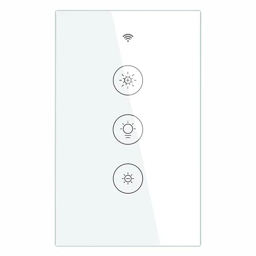 Vista 14 de Interruptor inteligente MOES táctil de pared, WiFi de 2.4 GHz con cable neutro requerido, control múltiple de 3 vías, panel de vidrio. Funciona