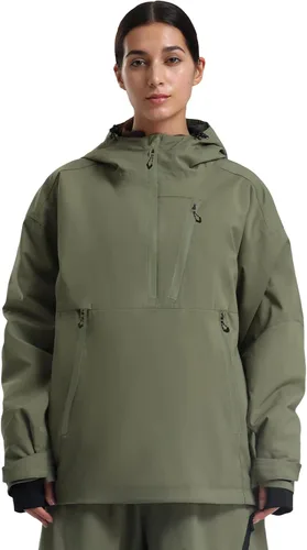Vista 14 de GSOU SNOW Women's Snowboard Jacket Baggy Ski Jackets Waterproof Snow Hooded Coat Windproof Mountain Winter Outdoor Sports