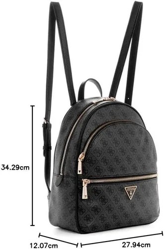 Vista 7 de GUESS Mochila grande Manhattan para mujer, Coal Logo