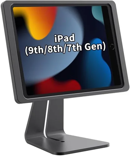 Vista 8 de Soporte magnético en el escritorio con funda de carga A6 para iPad mini (A17 Pro, A15 Bionic) de 8.3 pulgadas, forma clásica de L, base de metal