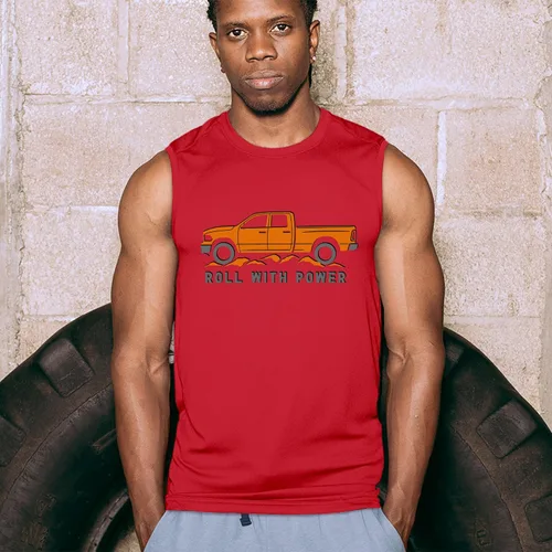 Vista 173 de Tee Hunt Camisetas gráficas y camisetas sin mangas para hombre Roll with Power Pickup Truck