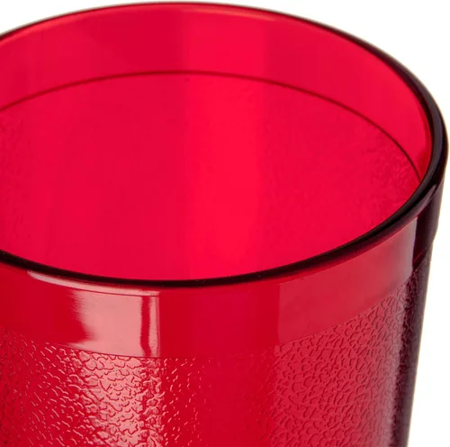 Vista 5 de Vasos de plástico Carlisle, apilables, resistentes a la rotura, sin BPA, 16 onza, Rubí