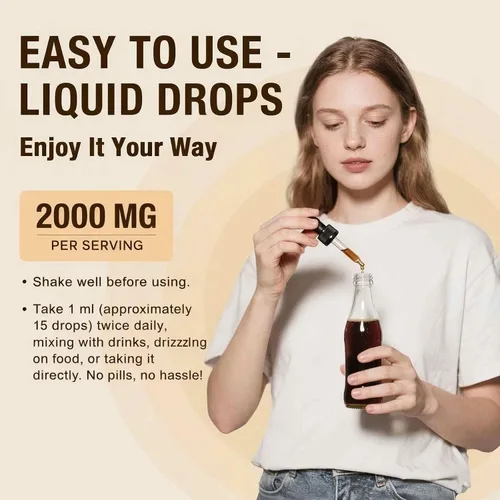 Vista 6 de Jagielolia Líquido de glutatión liposomal de 2000 MG, fabricado en los Estados Unidos, suplemento de glutatión reducido, absorción mejorada, sin