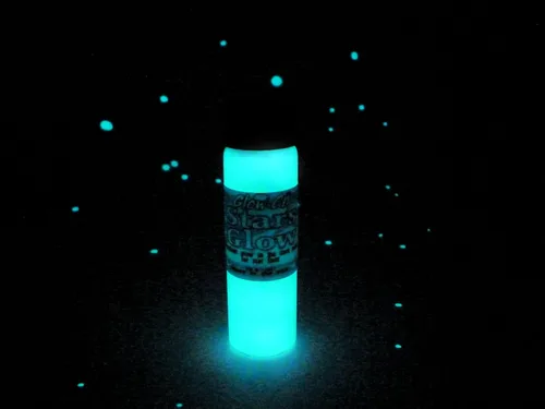 Vista 5 de Pintura Stars-Glow para techos, color blanco y brillo aguamarina, a base de agua, para una habitación grande. Vial de tamaño económico de 0.6 fl oz.