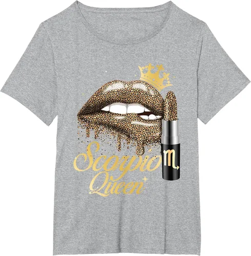 Vista 6 de Scorpio Queen - Zodiac Sign Horoscope Birthday T-Shirt Negro