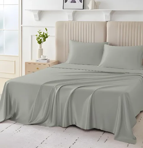 Vista 22 de Giza Sheets Twin – Sábanas de 100% algodón egipcio Giza – Sábanas para colchón de hasta 18 pulgadas de profundidad – 4 piezas de sábanas de algodón