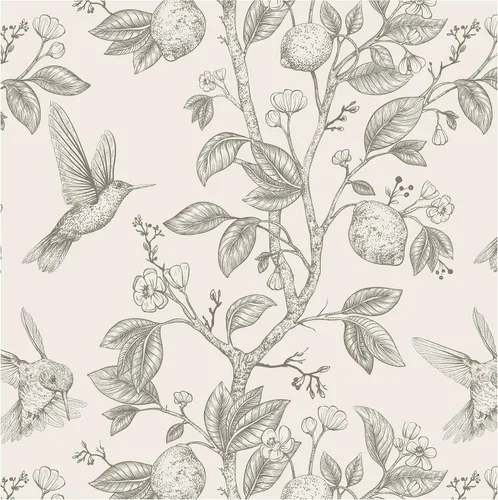 Vista 8 de Blooming Wall Blue Bird Fresh Lemon Tree Papel Tapiz Despegar y Pegar Removible Autoadhesivo Mural de Pared Decoración de Pared