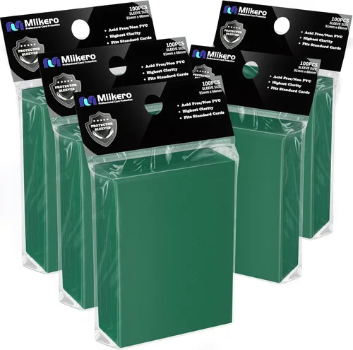 Vista 14 de Mlikero 1200 fundas para tarjetas, fundas para tarjetas mágicas mate, suaves y resistentes al desgarro, aptas para MTG, TCG, CCG (12 colores)
