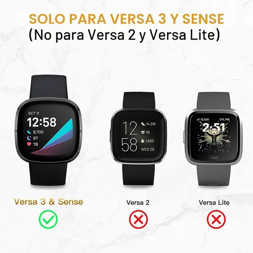 Vista 3 de [Paquete de 2] Cable de carga compatible con reloj inteligente Fitbit Versa 4 / Sense/Versa 3 / Sense 2, cable de carga USB de repuesto
