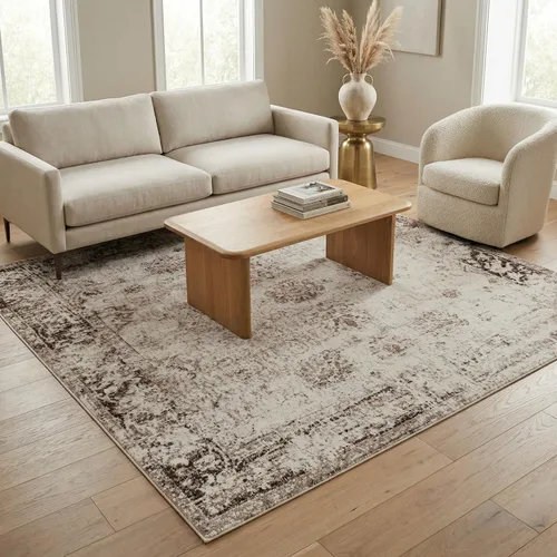 Vista 295 de Unique Loom Sofia Collection - Tapete Casino, 2 pies 2 pulgada x 3 pies 1 pulgada, rectangular, beige/tostado