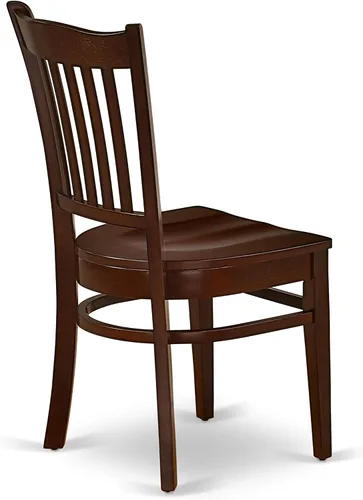 Vista 9 de East West Furniture ANGR3-MAH-W - Juego de comedor de 3 piezas para espacios pequeños que contiene una mesa de comedor redonda con pedestal y 2