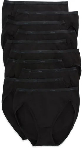 Vista 17 de Hanes Paquete de ropa interior para mujer, paquete de 10, bragas de mezcla de algodón de cobertura completa, ropa interior que absorbe la humedad