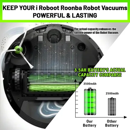 Vista 5 de 【Actualización】Batería de repuesto de 4.5Ah 14.4V para iRoboot Roomba i7 + i7 14.4Volt e/i Series J7 J7+ 7150 7550 e5 e5 e5152 e5154 e6 i3 i3+ i4