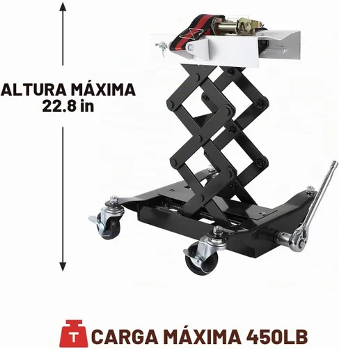 Vista 6 de Gato de transmisión de bajo perfil de 450 libras - Elevadro para reparación de automóviles de servicio pesado con rango de altura de 7-23 pulgadas