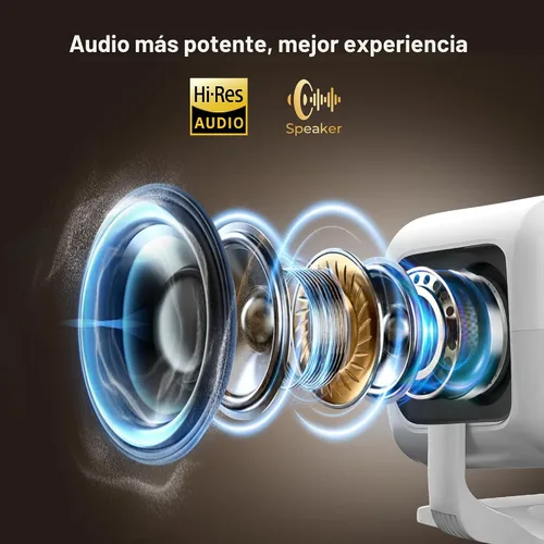 Vista 8 de [Compatible con 4K con licencia de Netflix] Proyector inteligente nativo 1080P, FHD 800 ANSI