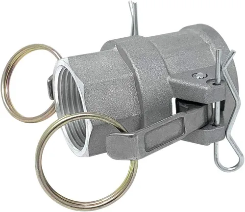 Vista 5 de Gloxco Tipo D de aluminio leva y ranura de manguera de conexión, 1" Camlock hembra x 1" NPT hembra (CAM-10-D-AL)
