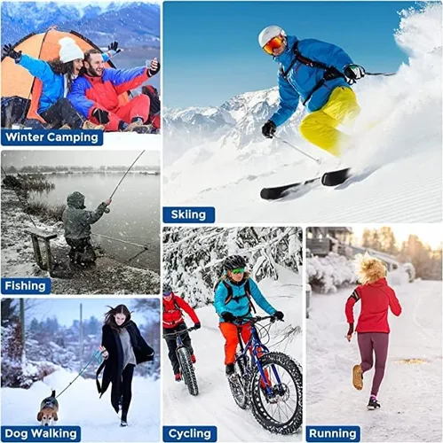 Vista 5 de Pasamontañas a prueba de viento para invierno, máscara de esquí de forro polar cálido para hombres y mujeres, clima frío, motocicleta, ciclismo