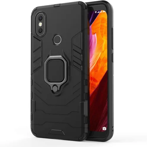 Vista 7 de LuluMain - Funda compatible con Xiaomi Mi A2, soporte de anillo de metal a prueba de golpes (funciona con soporte magnético para automóvil)